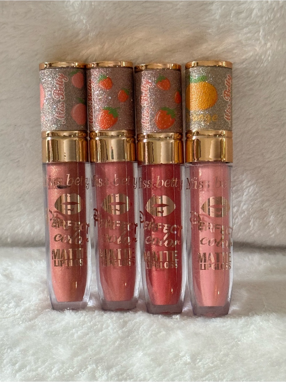 Matte Lip Gloss Set - Pink Peach Tones